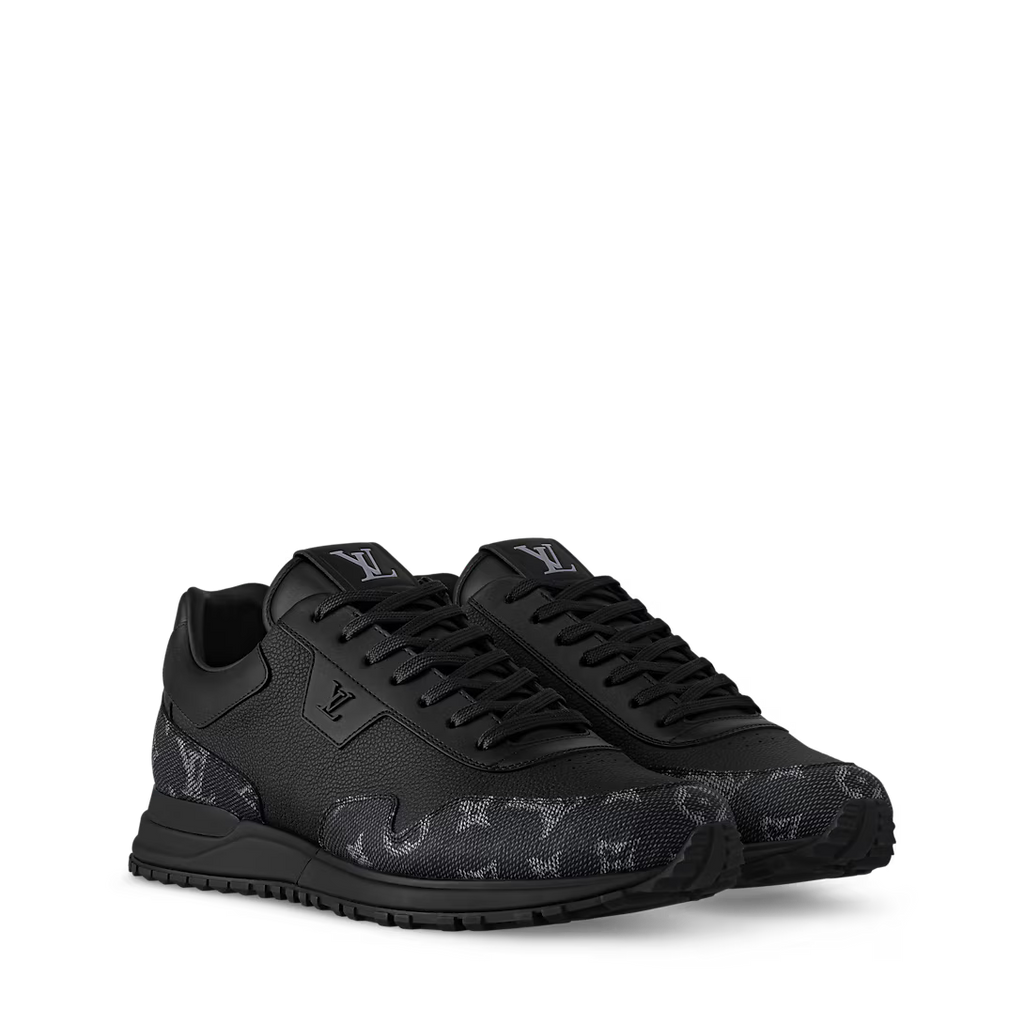 Louis Vuitton Run Away Sneaker – Black Monogram Grained Leather